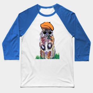 Artsy old groundhog Baseball T-Shirt